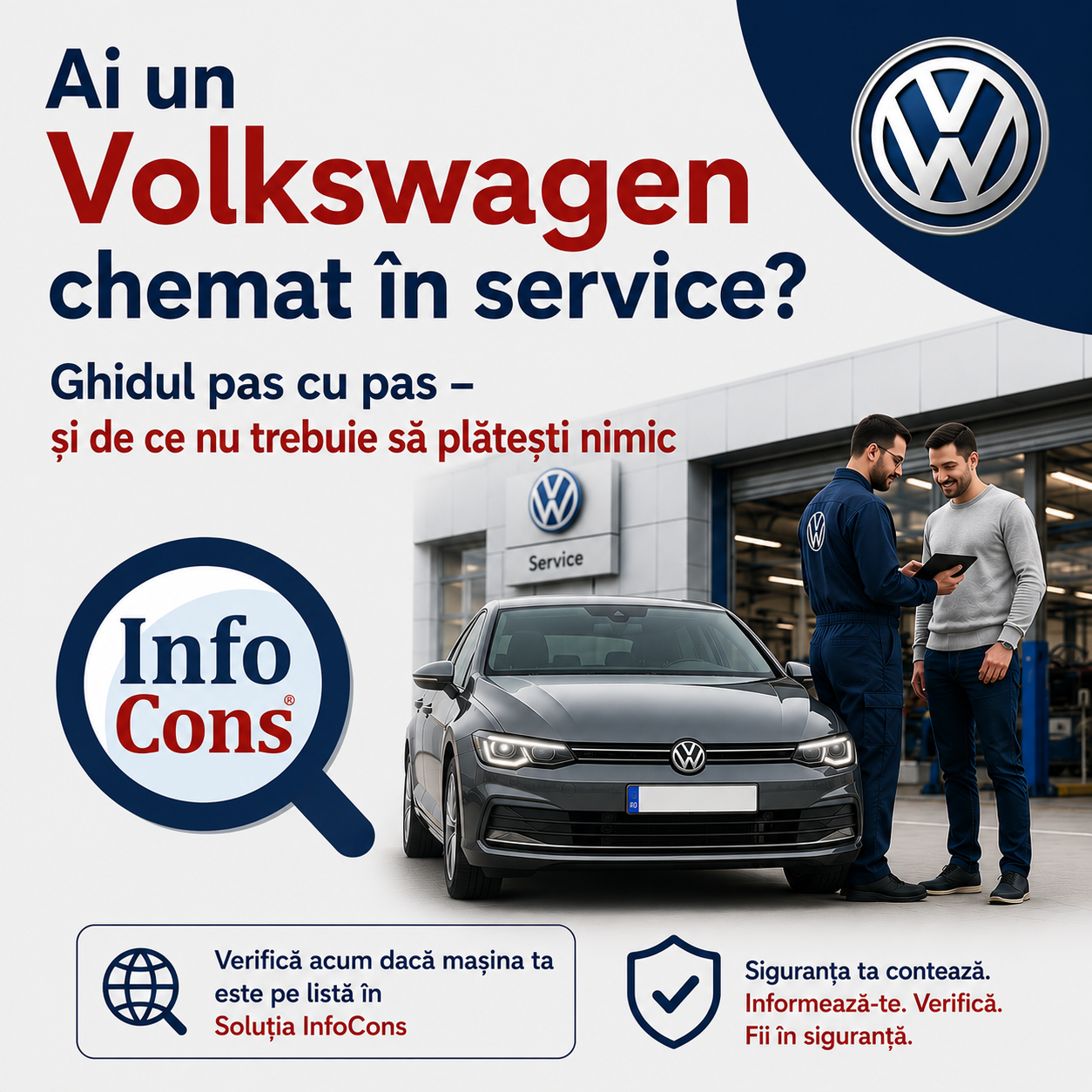Ai un Volkswagen chemat &icirc;n service ? Ghidul pas cu pas &ndash; și de ce nu trebuie să plătești nimic