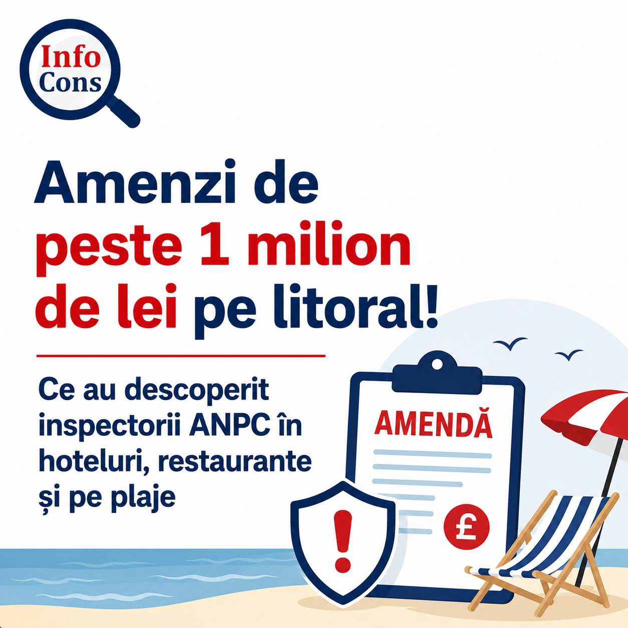 Amenzi de peste 1 milion de lei pe litoral ! Ce au descoperit inspectorii ANPC în hoteluri, restaurante și pe plaje