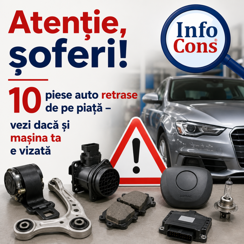 Atenție, șoferi! 10 piese auto retrase de pe piață – vezi dacă și mașina ta e vizată