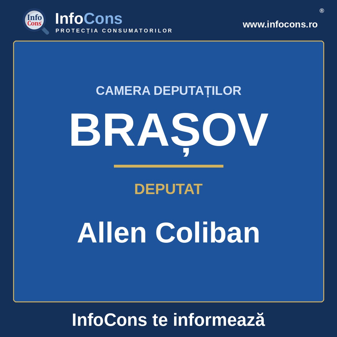 Camera Deputaților și deputatul Allen Coliban – Asociatia InfoCons te informează