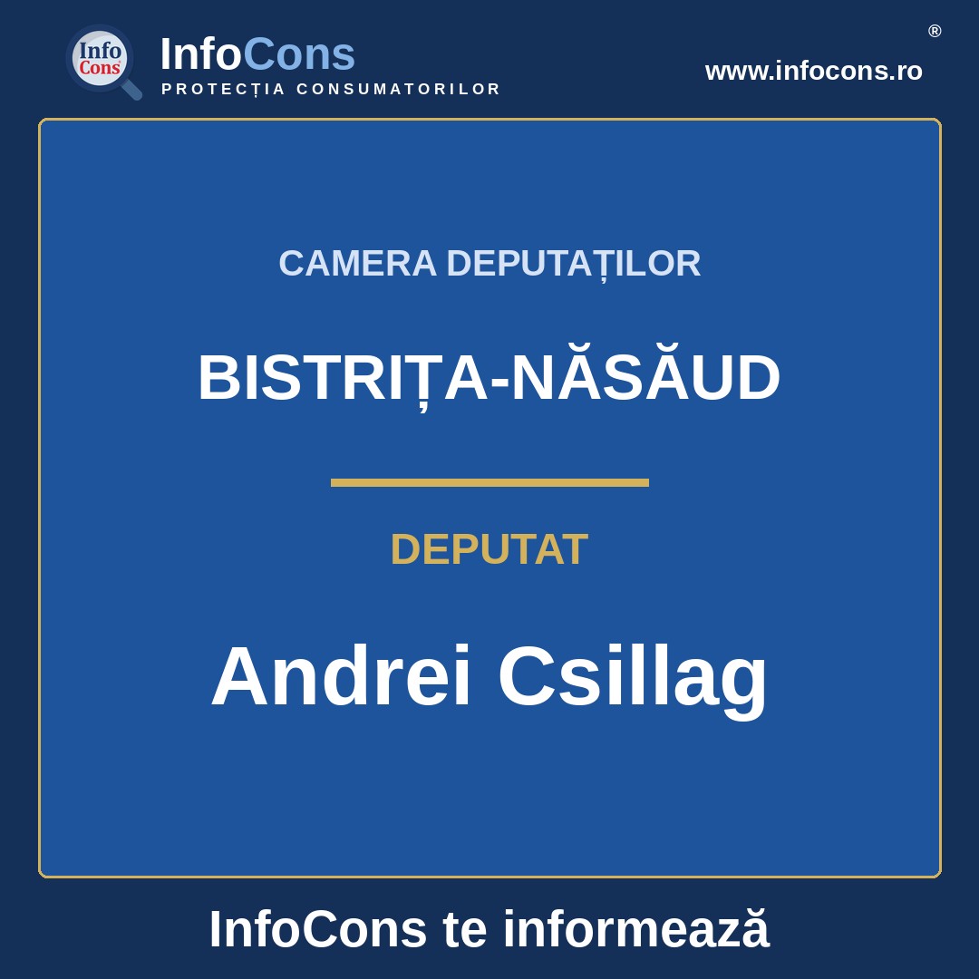 Camera Deputaților și deputatul Andrei Csillag &ndash; InfoCons te informează