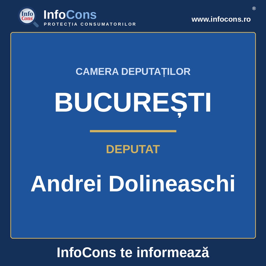 Camera Deputaților și deputatul Andrei Dolineaschi – InfoCons te informează