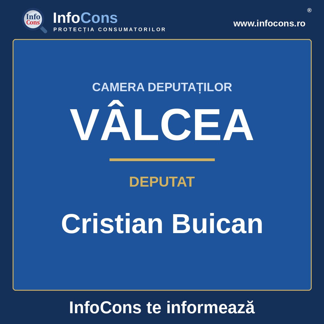 Camera Deputaților și deputatul Cristian Buican &ndash; InfoCons te informează