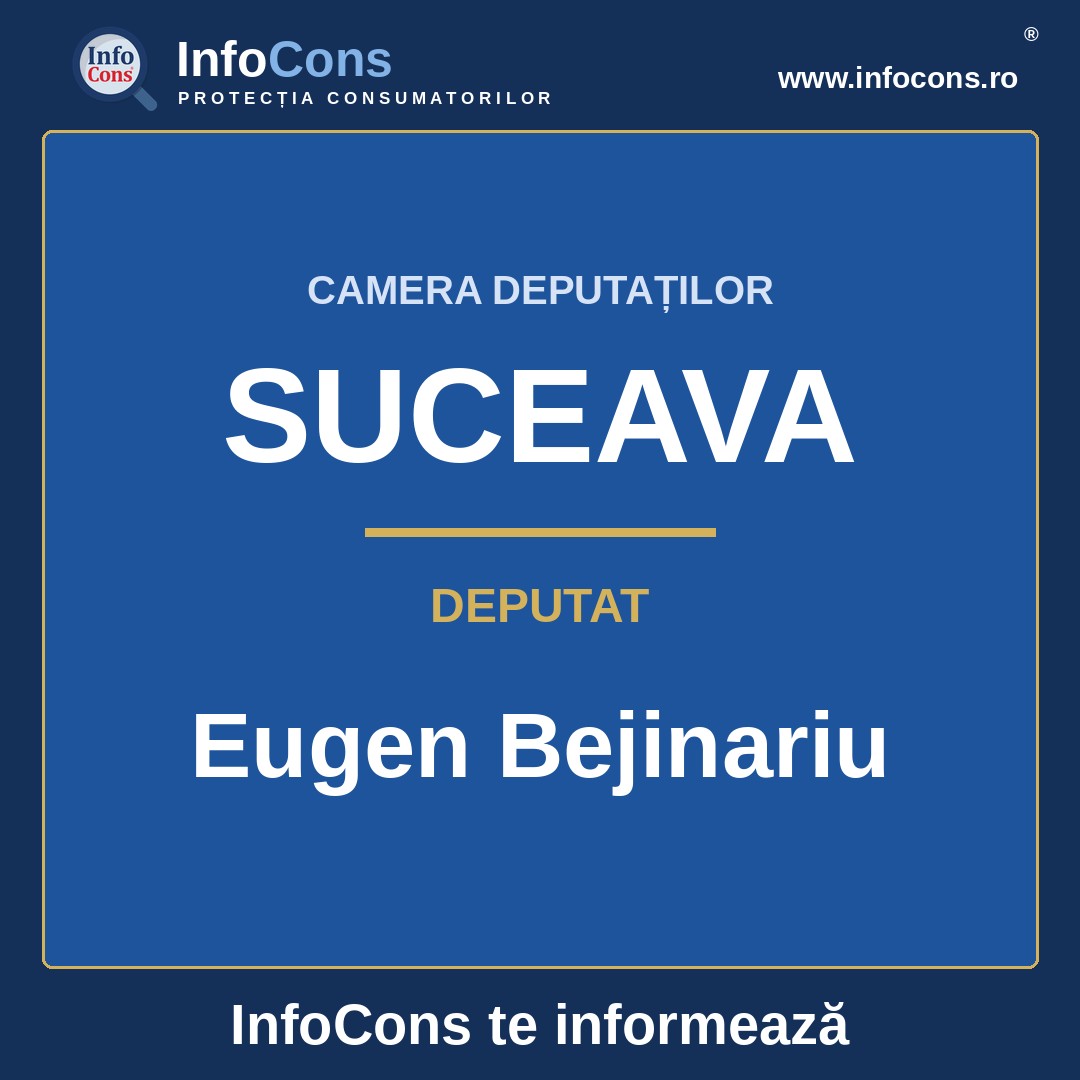 Camera Deputaților și deputatul Eugen Bejinariu – InfoCons te informează
