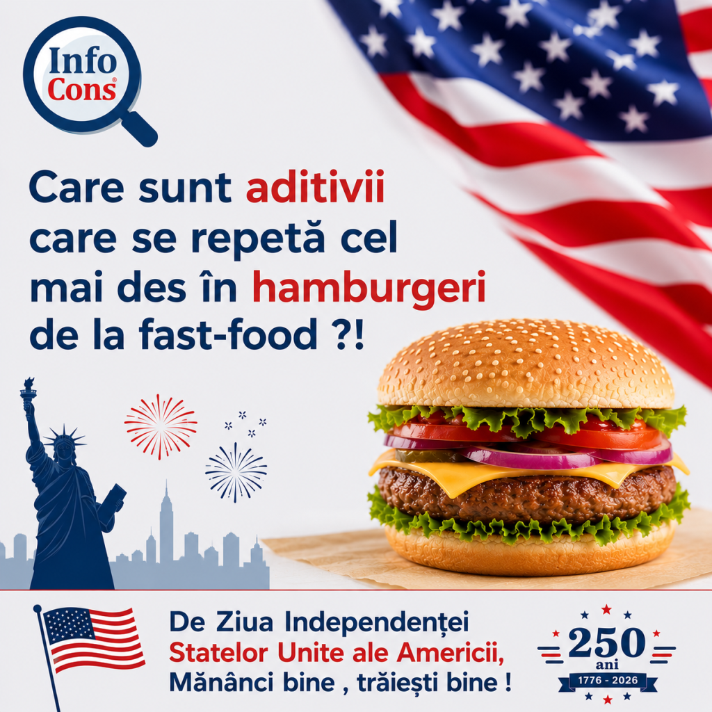 Care sunt aditivii care se repetă cel mai des &icirc;n hamburger de la fast-food ?! De Ziua Independenței Statelor Unite ale Americii , Măn&acirc;nci bine , trăiești bine !