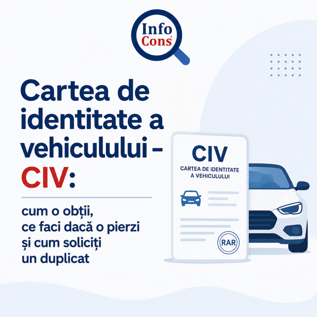 Cartea de identitate a vehiculului - CIV : cum o obții, ce faci dacă o pierzi și cum soliciți un duplicat