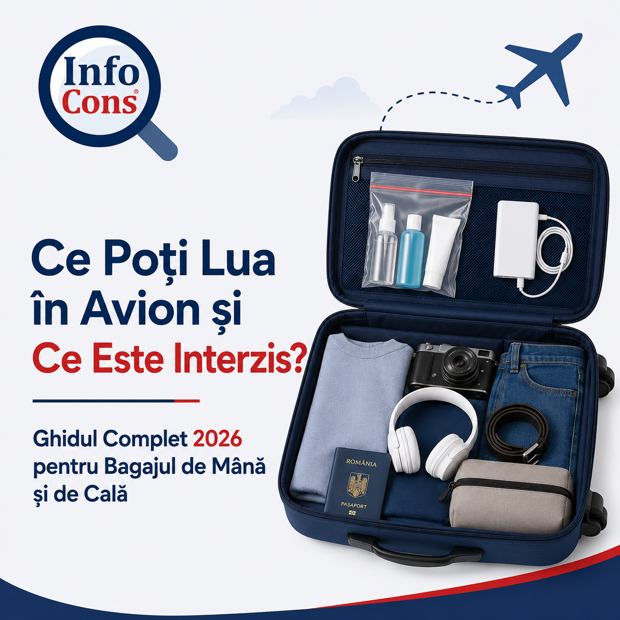 Ce Poți Lua în Avion și Ce Este Interzis : Ghidul Complet 2026 pentru Bagajul de Mână și de Cală