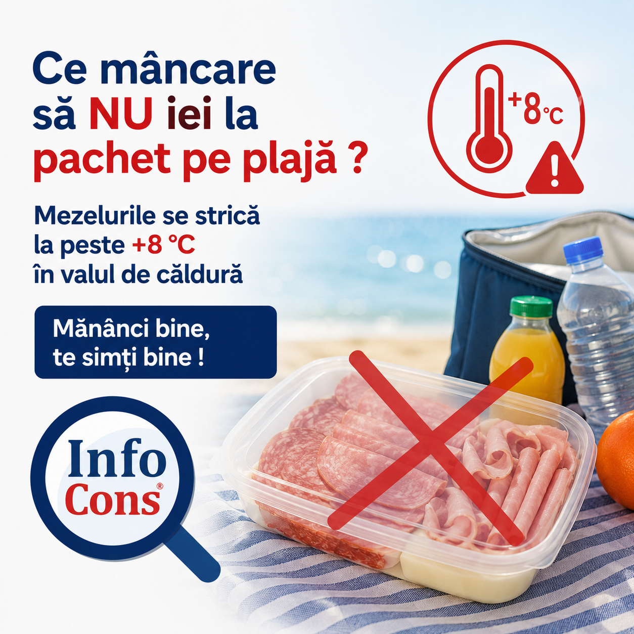 Ce mâncare să NU iei la pachet pe plajă ? Mezelurile se strică la peste +8 °C în valul de căldură – Mănânci bine, te simți bine !