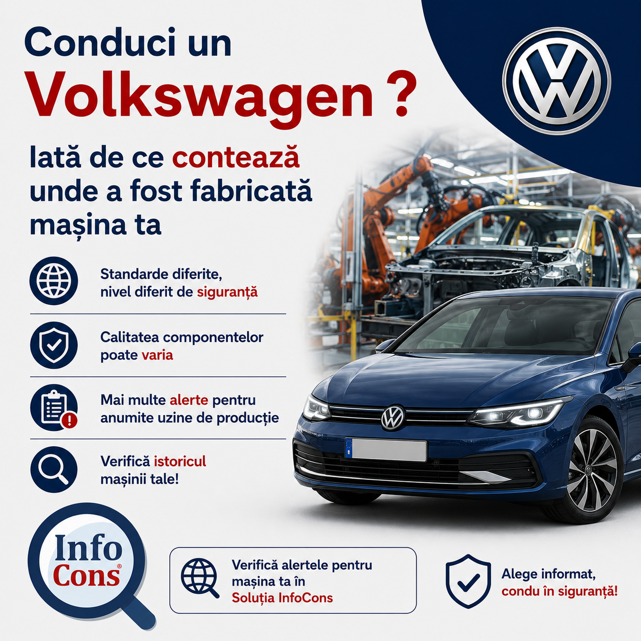 Conduci un Volkswagen ? Iată de ce contează unde a fost fabricată mașina ta
