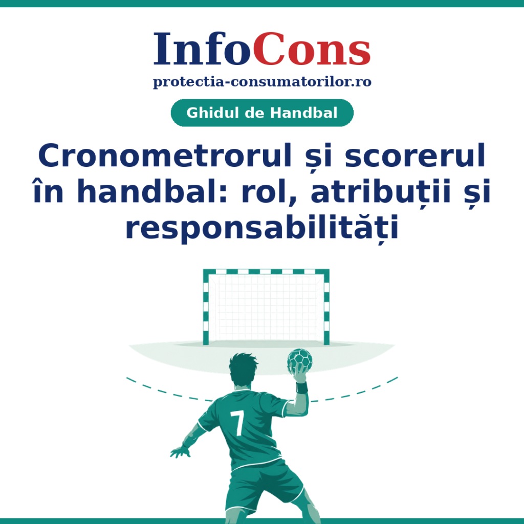 Cronometrorul și scorerul în handbal - rol, atribuții și responsabilități