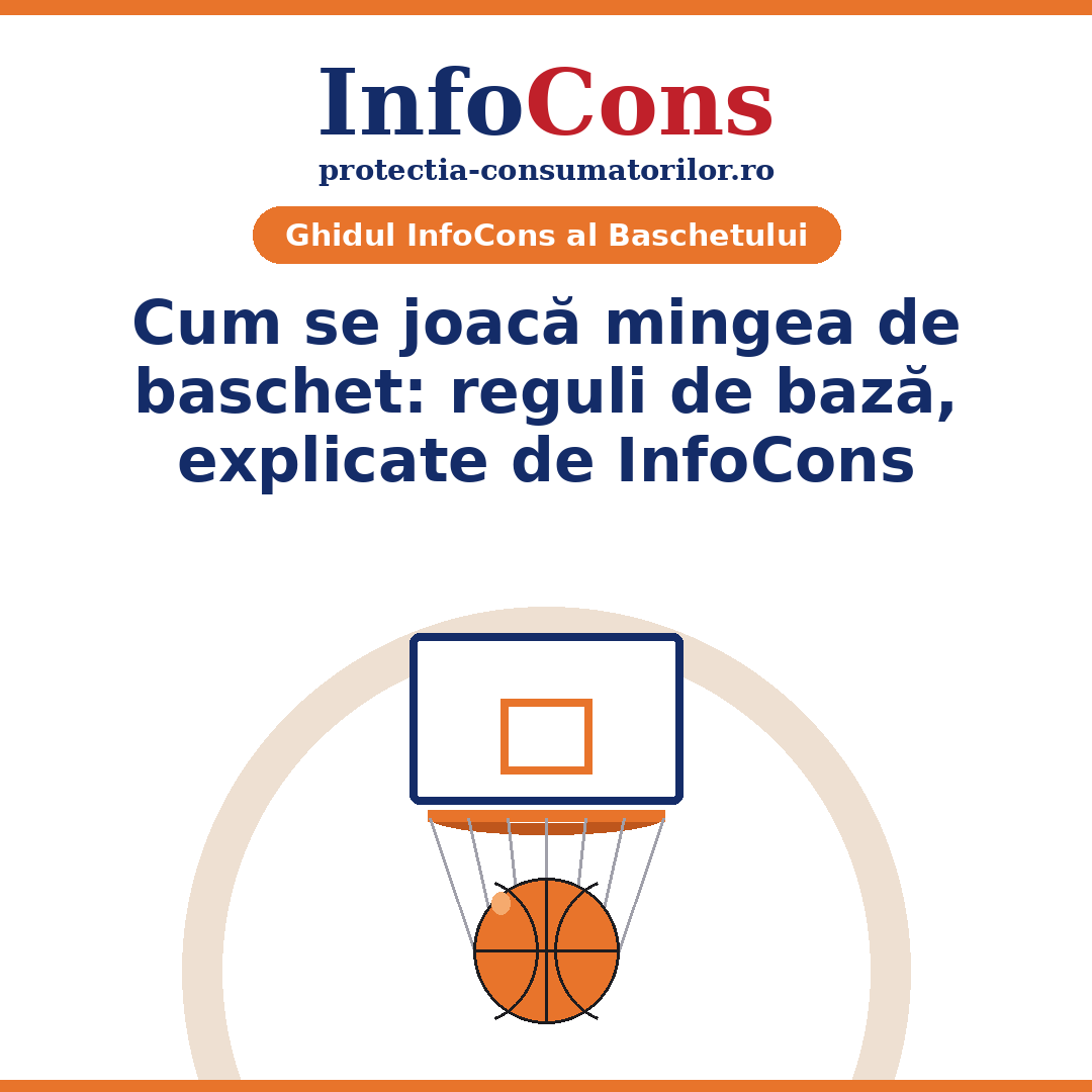 Cum se joacă mingea de baschet ? Reguli de bază cu InfoCons