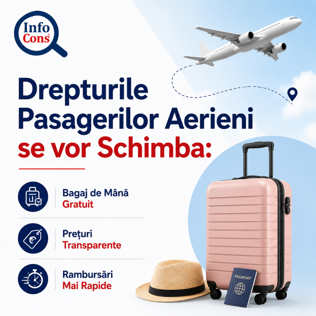 Drepturile Pasagerilor Aerieni se vor Schimba : Bagaj de M&acirc;nă Gratuit , Prețuri Transparente și Rambursări Mai Rapide