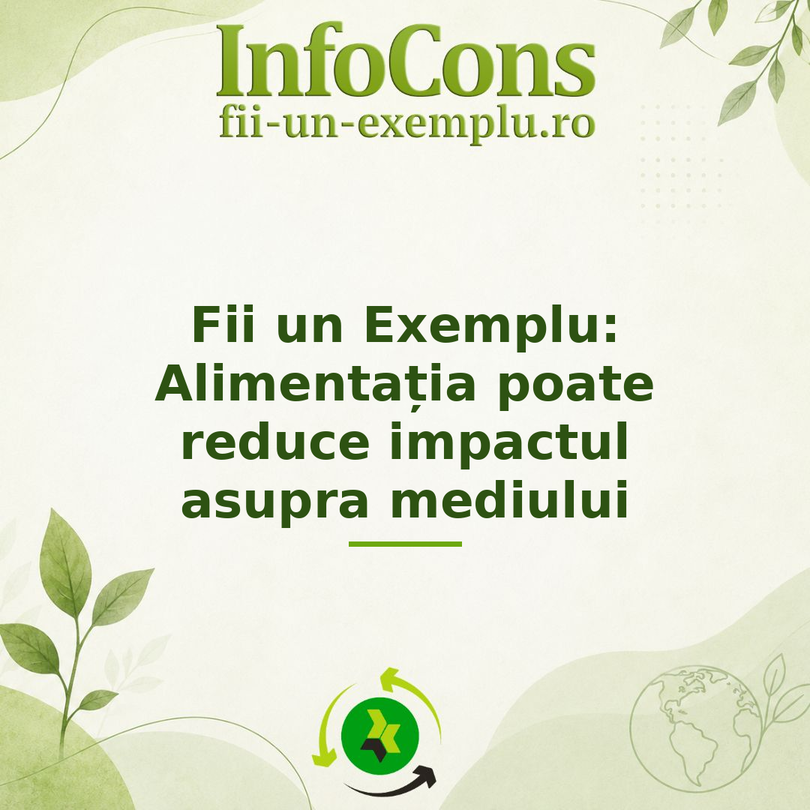 Alimentația poate reduce impactul asupra mediului - Fii un Exemplu pentru Mediu