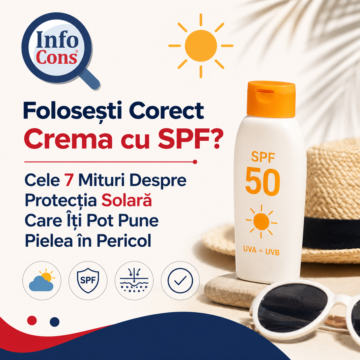 Folosești Corect Crema cu SPF ? Cele 7 Mituri Despre Protecția Solară Care Îți Pot Pune Pielea în Pericol