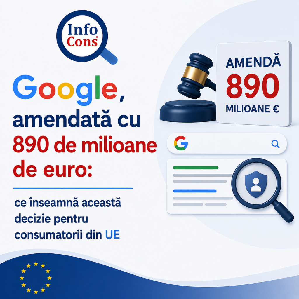 Google , amendată cu 890 de milioane de euro : ce &icirc;nseamnă această decizie pentru consumatorii din UE