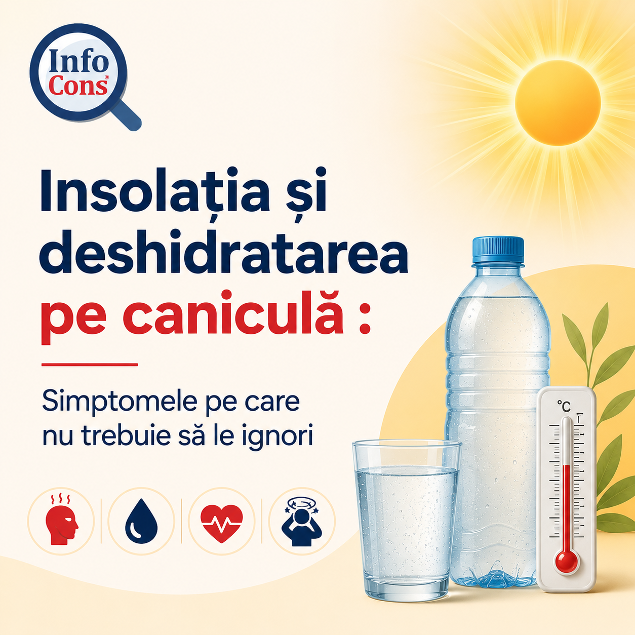 Insolația și deshidratarea pe caniculă : Simptomele pe care nu trebuie să le ignori