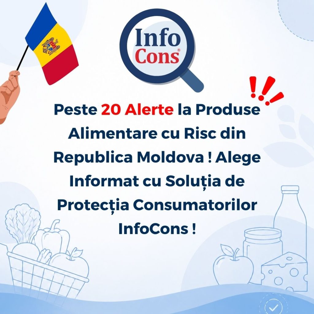 Peste 20 Alerte la Produse Alimentare cu Risc din Republica Moldova ! Alege Informat cu Soluția de Protecția Consumatorilor InfoCons !