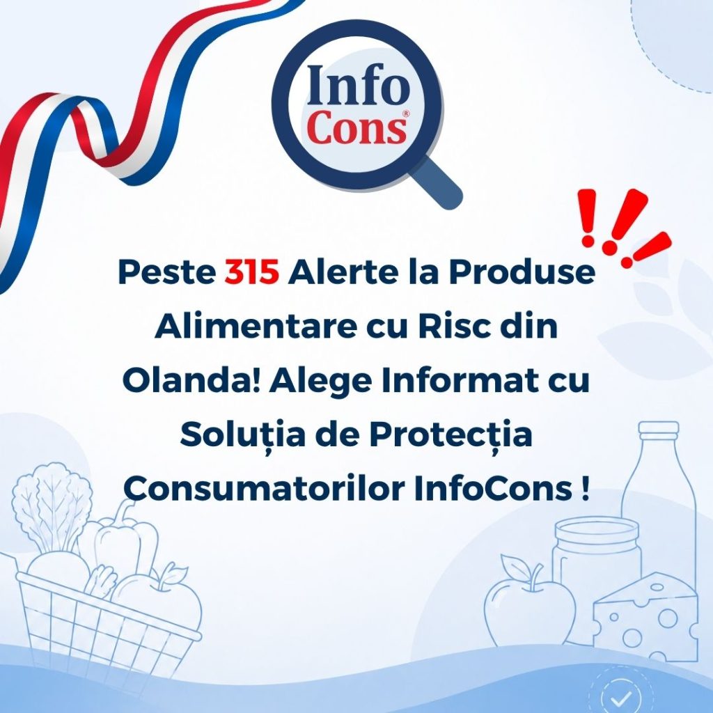 Peste 315 Alerte la Produse Alimentare cu Risc din Regatul Țărilor de Jos / Olanda ! Alege Informat cu Soluția de Protecția Consumatorilor InfoCons !