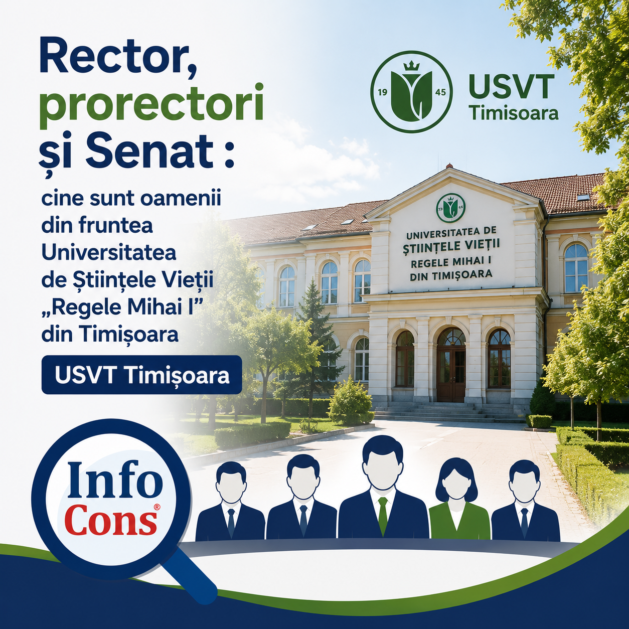 Rector, prorectori și Senat : cine sunt oamenii din fruntea , Universitatea de Științele Vieții &bdquo;Regele Mihai I&rdquo; din Timișoara &ndash; USVT Timișoara