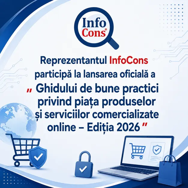Reprezentantul InfoCons participă la lansarea oficială a &bdquo;Ghidului de bune practici privind piața produselor și serviciilor comercializate online &ndash; Ediția 2026&rdquo;, organizată de Autoritatea Națională pentru Protecția Consumatorilor - ANPC