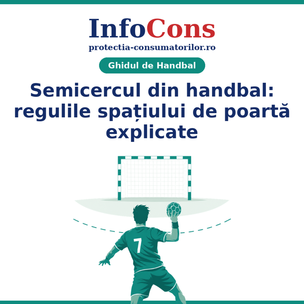 Semicercul din handbal - regulile spațiului de poartă explicate