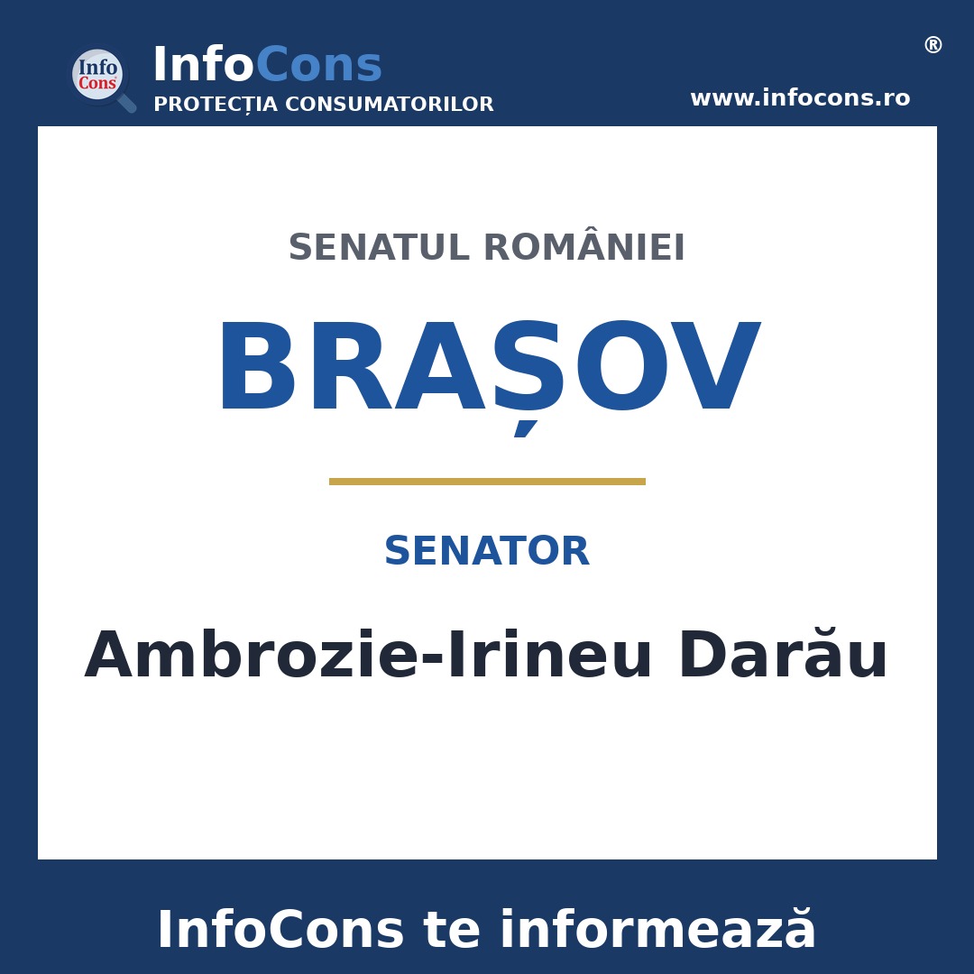 Senatul României și senatorul Ambrozie-Irineu Darău – InfoCons te informează