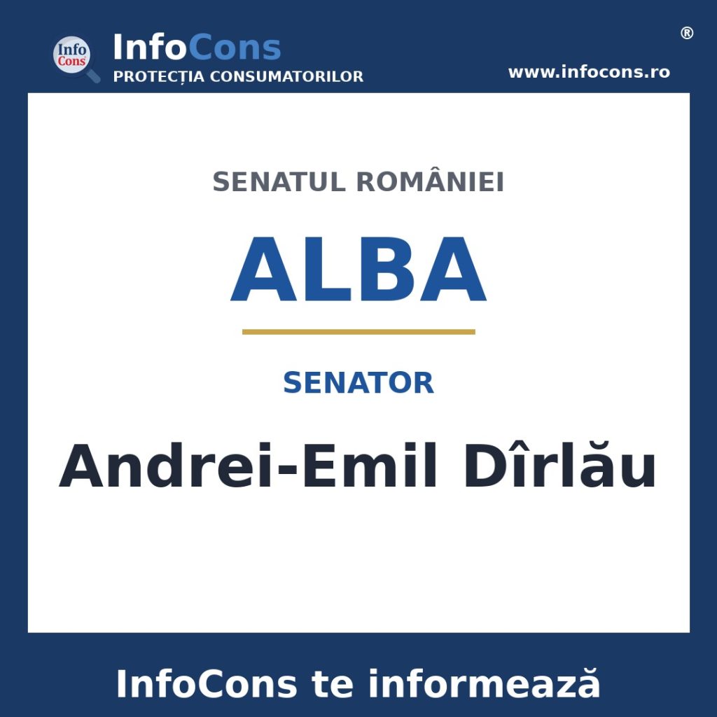 Senatul României și senatorul Andrei-Emil Dîrlău – InfoCons te informează