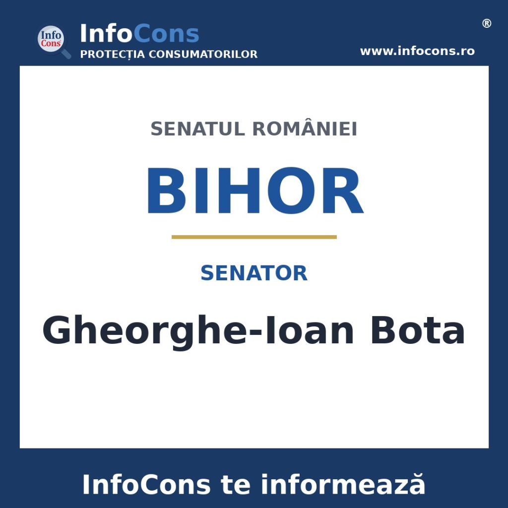 Senatul României și senatorul Gheorghe-Ioan Bota – InfoCons te informează