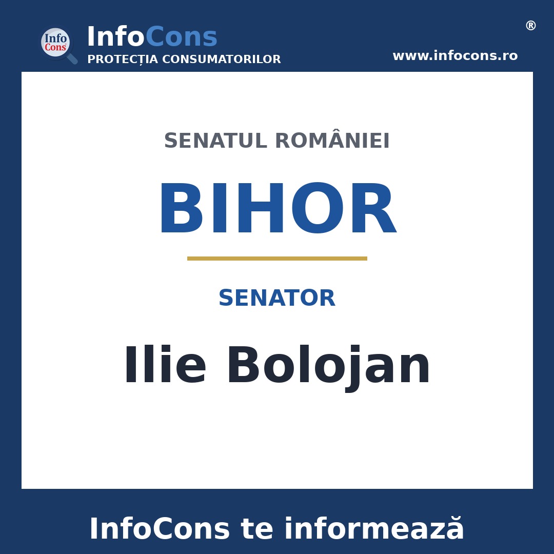 Senatul Rom&acirc;niei și senatorul Ilie Bolojan &ndash; InfoCons te informează