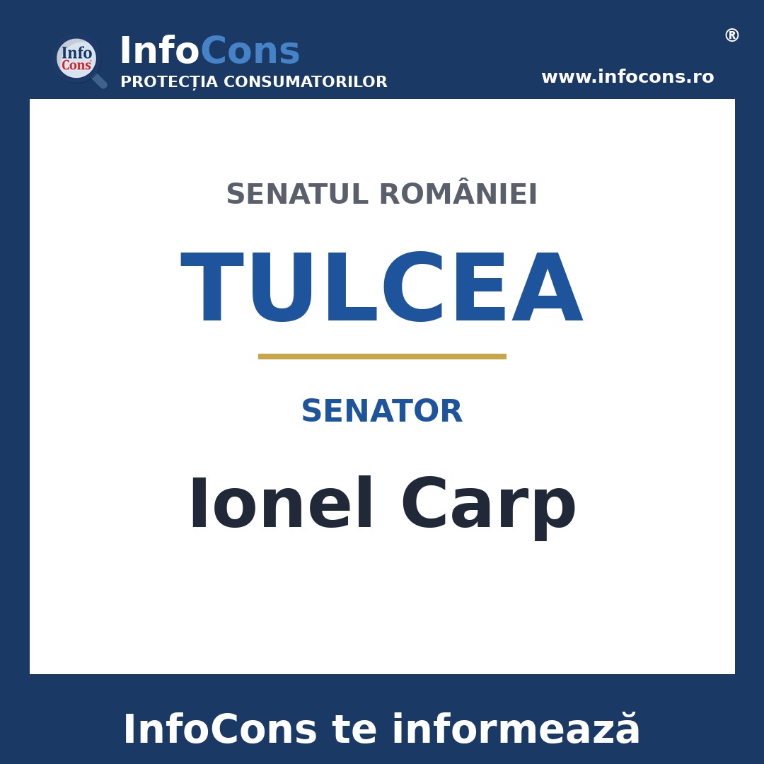 Senatul României și senatorul Ionel Carp – InfoCons te informează