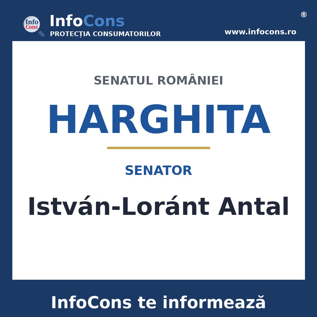 Senatul Rom&acirc;niei și senatorul Istv&aacute;n-Lor&aacute;nt Antal &ndash; InfoCons te informează