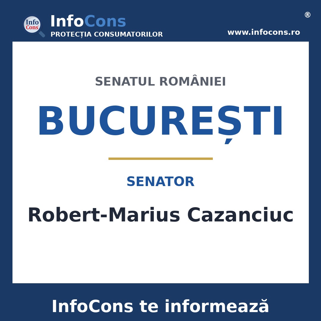 Senatul României și senatorul Robert-Marius Cazanciuc – InfoCons te informează
