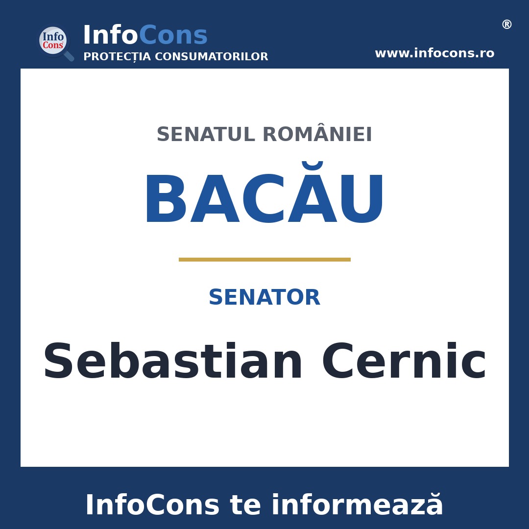 Senatul României și senatorul Sebastian Cernic – InfoCons te informează
