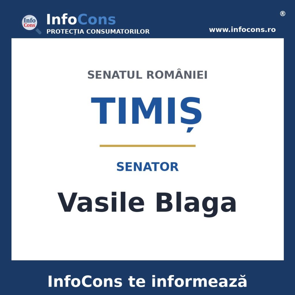 Senatul României și senatorul Vasile Blaga – InfoCons te informează