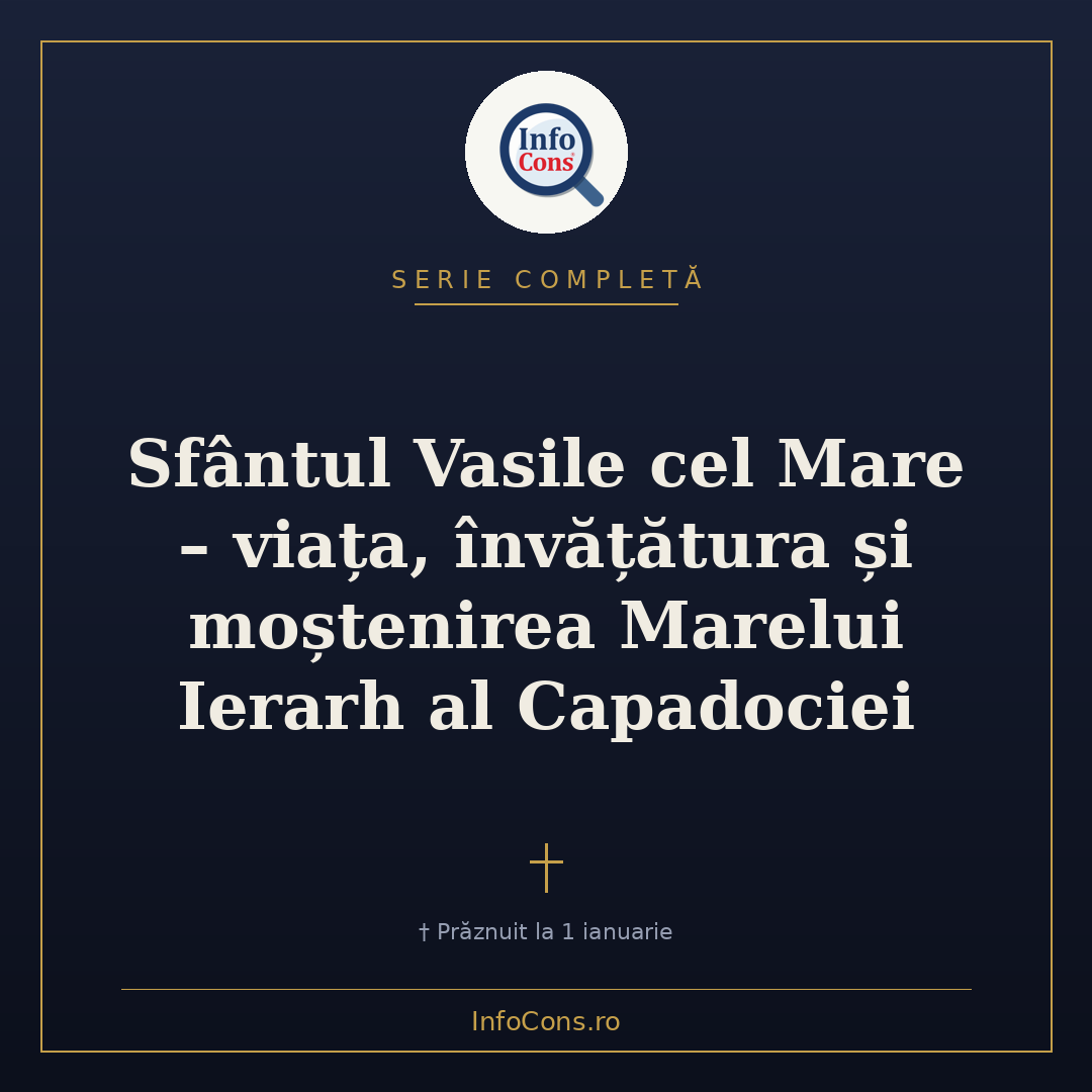 Sfântul Vasile cel Mare – viața, învățătura și moștenirea Marelui Ierarh al Capadociei