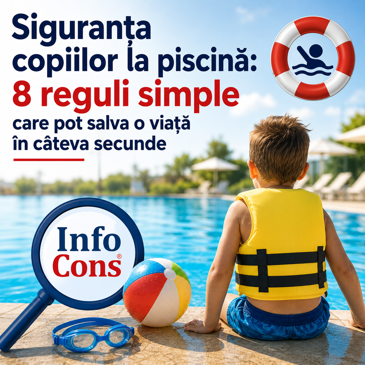 Siguranța copiilor la piscină : 8 reguli simple care pot salva o viață în câteva secunde