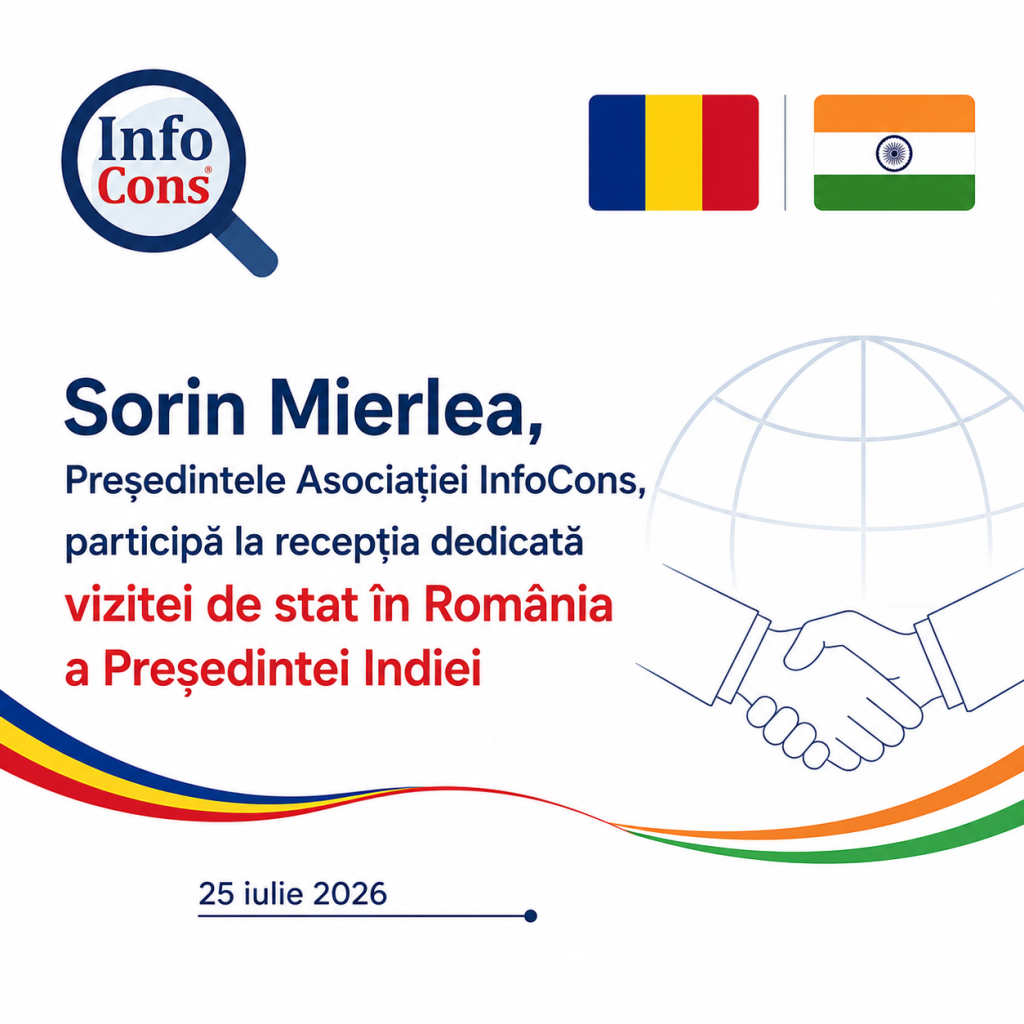 Sorin Mierlea , Președintele Asociației InfoCons , participă la recepția dedicată vizitei de stat &icirc;n Rom&acirc;nia a Președintei Indiei