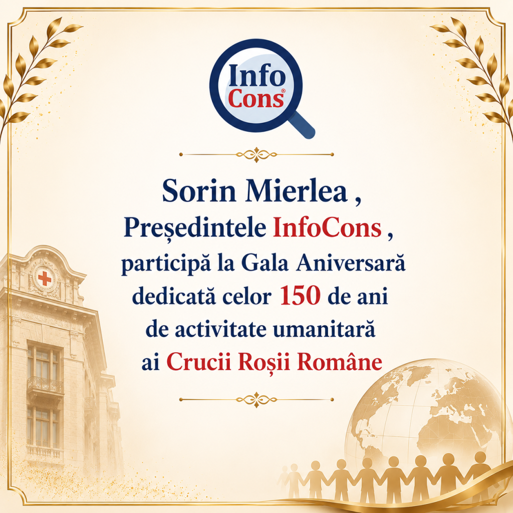 Sorin Mierlea , Președintele InfoCons , participă la Gala Aniversară dedicată celor 150 de ani de activitate umanitară ai Crucii Roșii Rom&acirc;ne