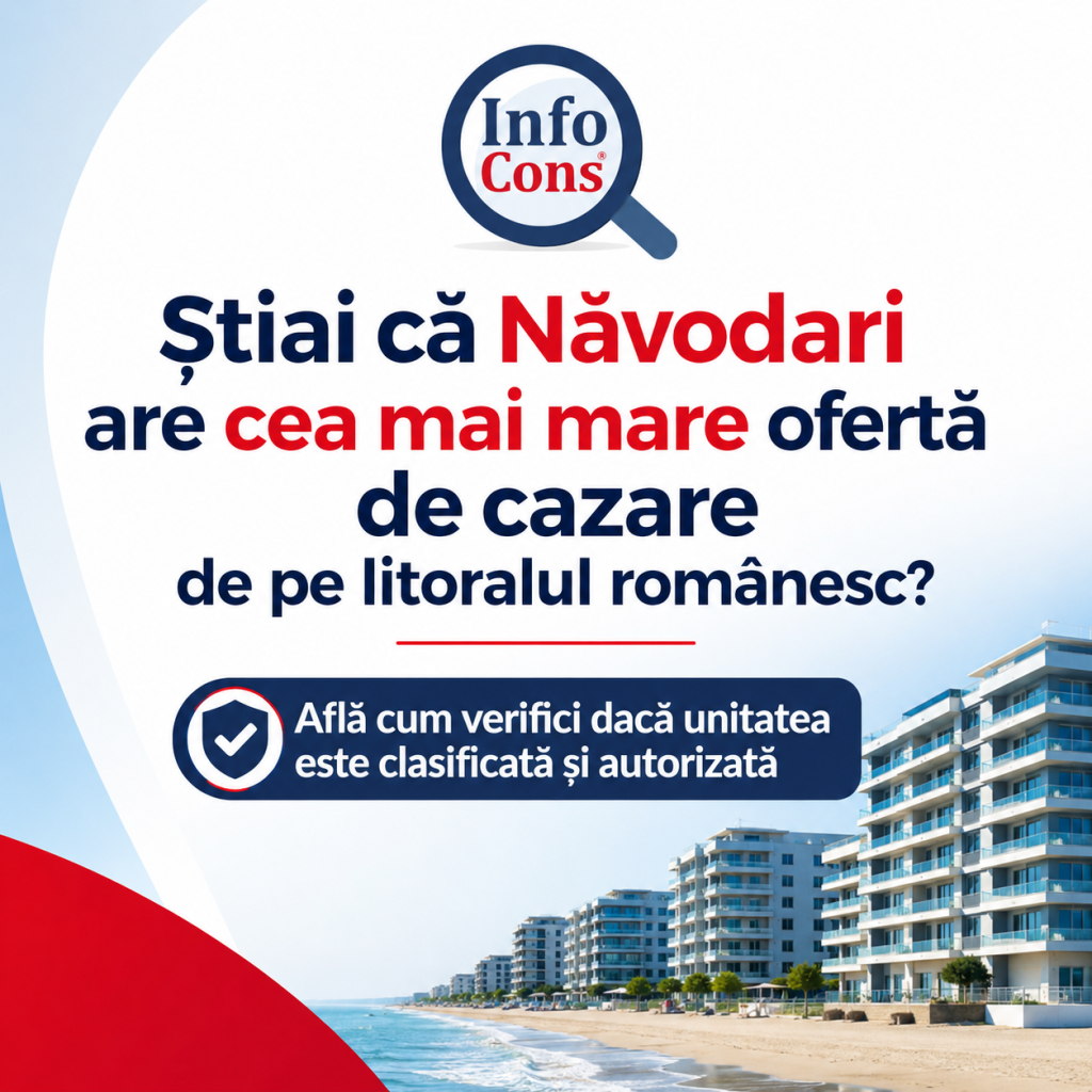 Știai că Năvodari are cea mai mare ofertă de cazare de pe litoralul românesc? Află cum verifici dacă unitatea este clasificată și autorizată