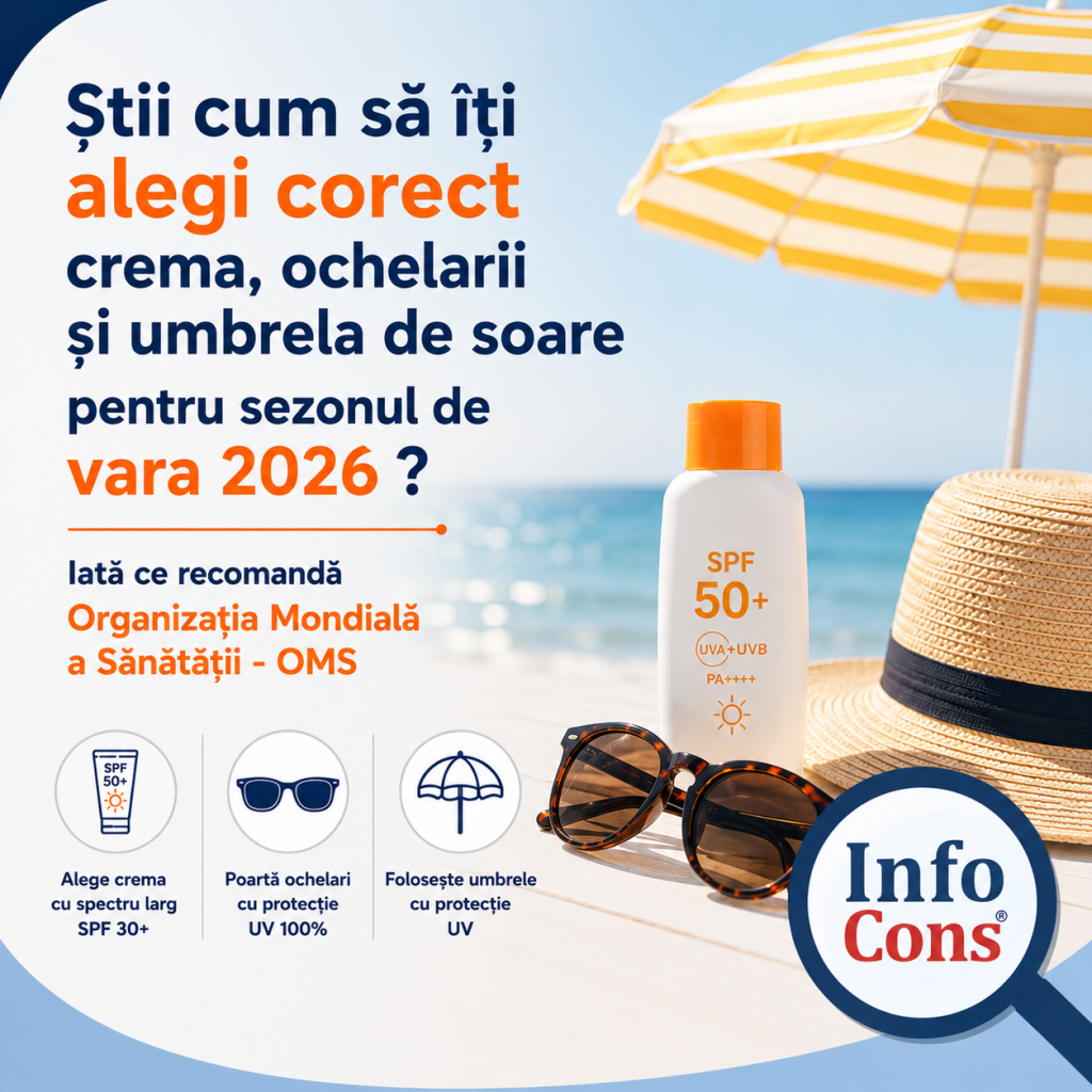 Știi cum să îți alegi corect crema, ochelarii și umbrela de soare pentru sezonul de vara 2026 ? Iată ce recomandă Organizația Mondială a Sănătății - OMS