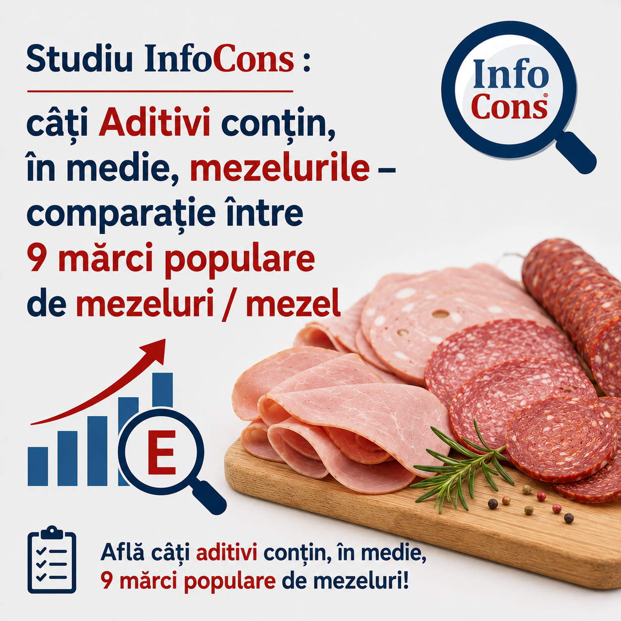 Studiu InfoCons : câți aditivi conțin, în medie, mezelurile – comparație între 9 mărci populare de mezeluri mezel