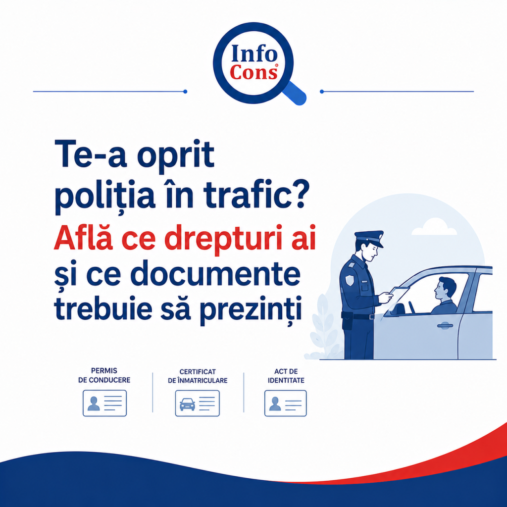 Te-a oprit poliția &icirc;n trafic ? Află ce drepturi ai și ce documente trebuie să prezinți