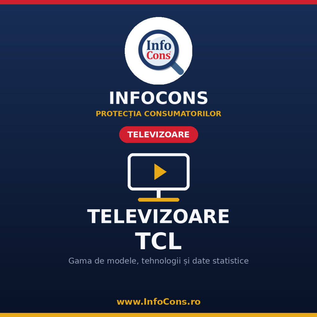 Televizoare TCL în România – gama de modele, tehnologii și date statistice InfoCons