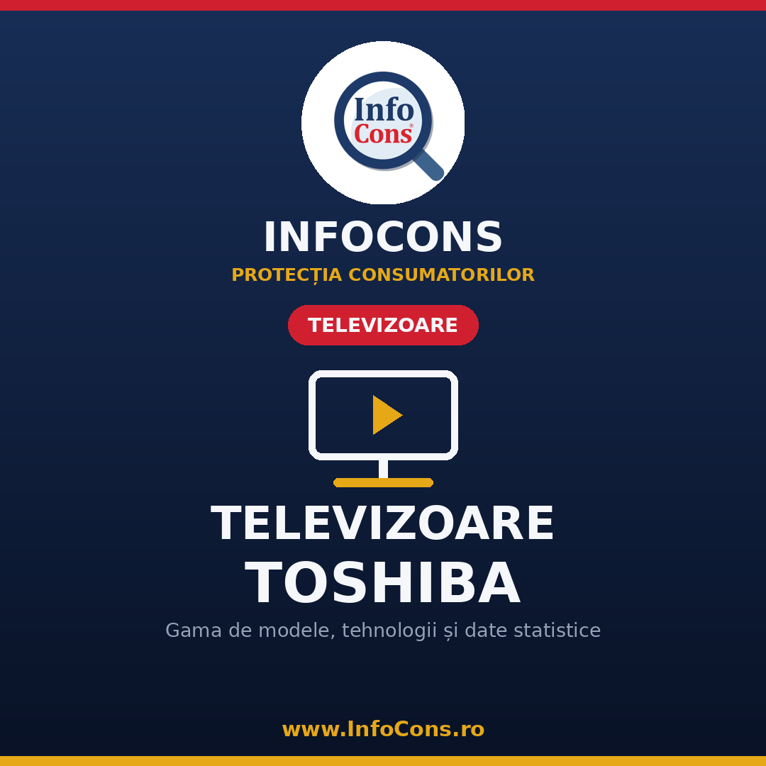 Televizoare Toshiba &icirc;n Rom&acirc;nia &ndash; gama de modele, tehnologii și date statistice InfoCons