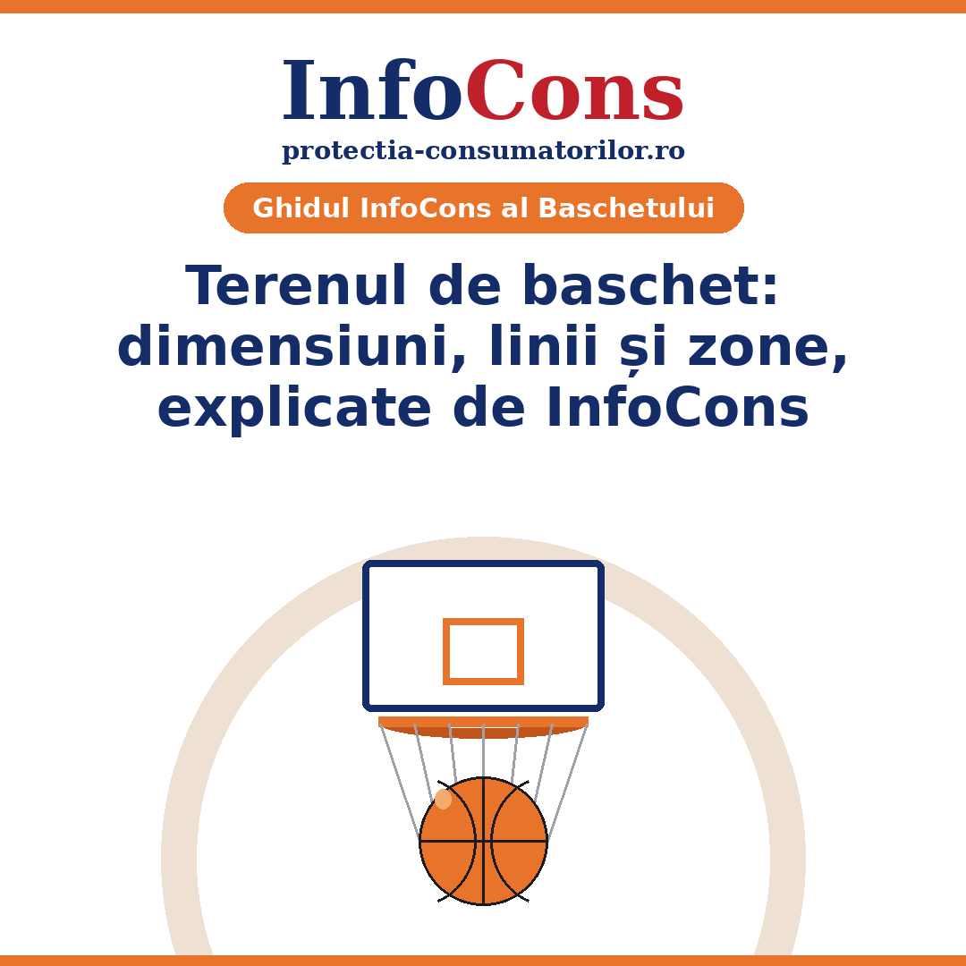 Terenul de baschet - Află mai multe despre dimensiuni, linii si zone cu InfoCons
