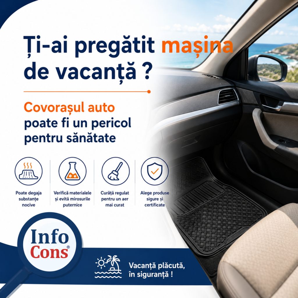 Ți-ai pregătit mașina de vacanță ? Covorașul auto poate fi un pericol pentru sănătate