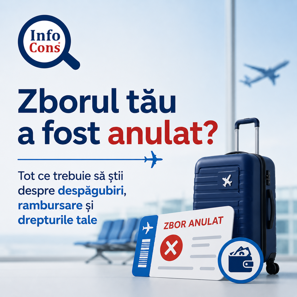 Zborul tău a fost anulat ? Tot ce trebuie să știi despre despăgubiri, rambursare și drepturile tale