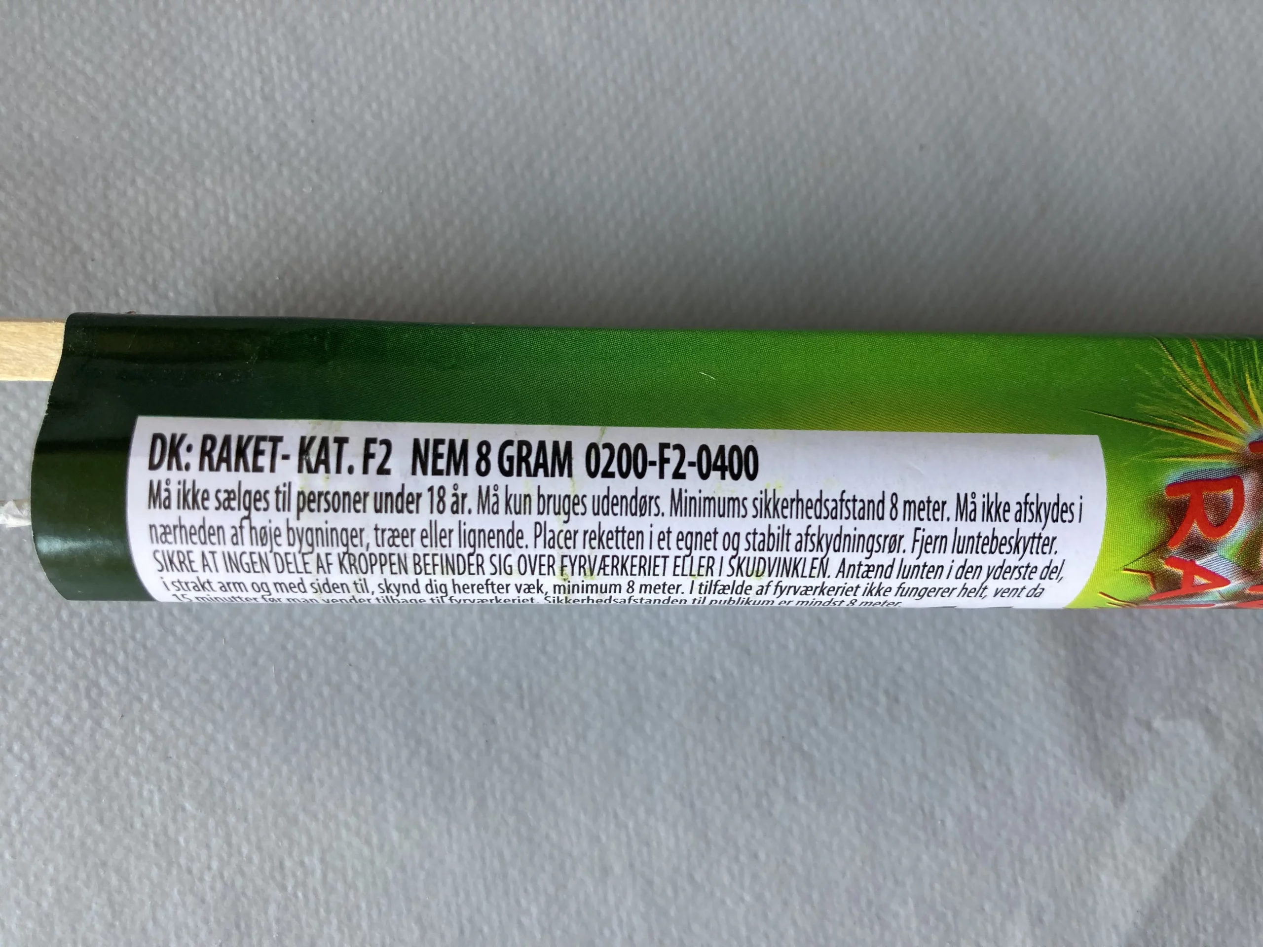 Focuri de artificii, rachetă verde.