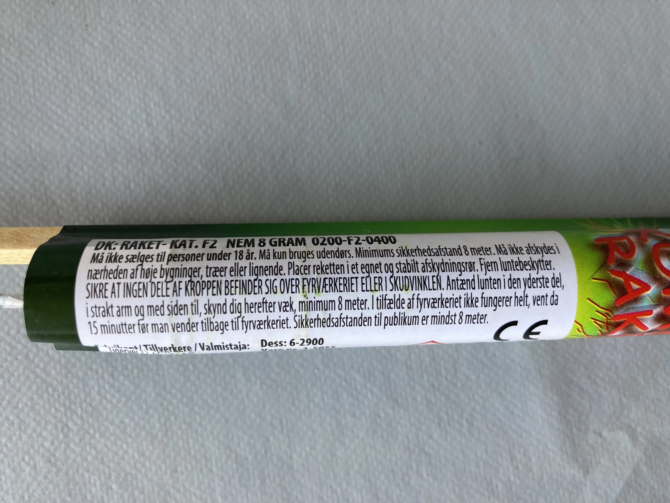 Focuri de artificii, rachetă verde.