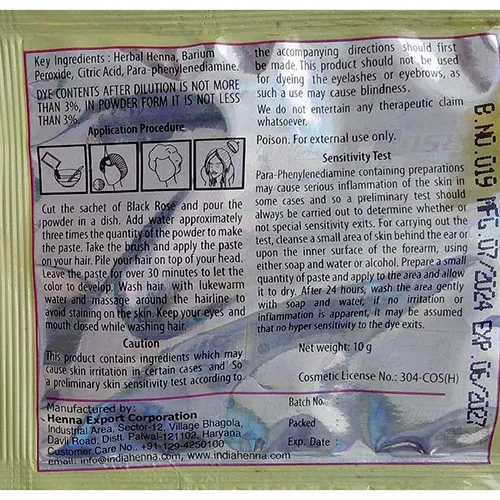 Black Rose Kali Mehandi - Colorant pentru păr